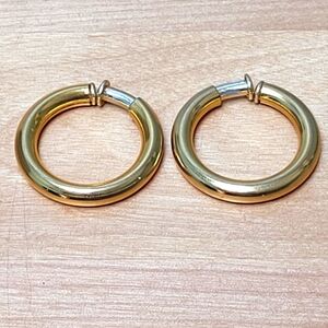 GOLDTONE HOOPS | Non-Pierced